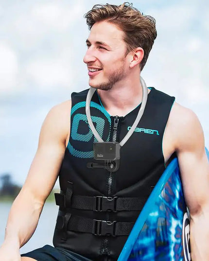 Magnetic Neck Mount for Phones, Neck Cell Phone Holder Pov/Vlog Selfie Mount Hand Free Phone Neck Holder Chest Stand Strap Video Recording for Iphone 16 15 14 13 12 Series Android Phones,Action Camera Accessories Smartphone