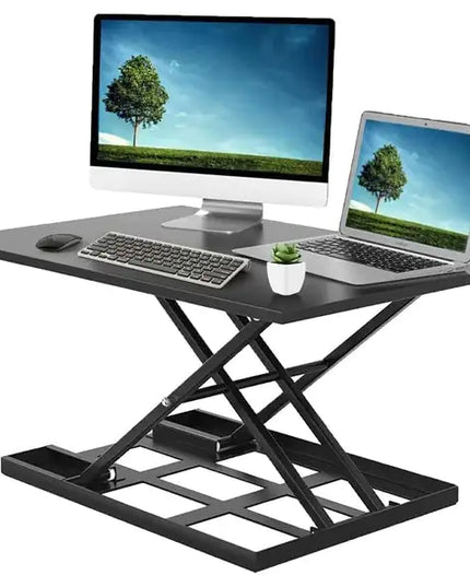 Adjustable Standing Desk, Ergonomic Computer Table, Foldable, Portable, Large Black - 1pc