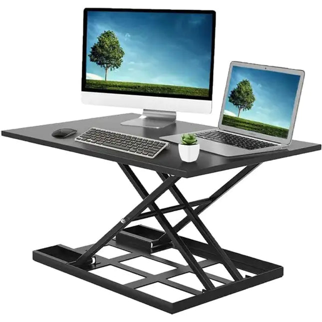 Adjustable Standing Desk, Ergonomic Computer Table, Foldable, Portable, Large Black - 1pc
