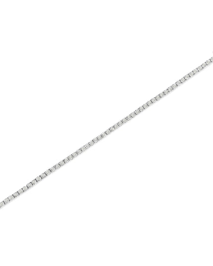 .925 Sterling Silver 1.0 Cttw Miracle-Set Diamond Round Faceted Bezel Tennis Bracelet (I-J Color, I3 Clarity)