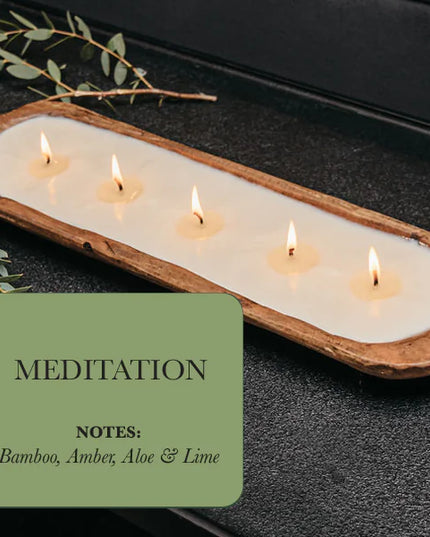 5-Wick Dough Bowl Soy Candle - Meditation