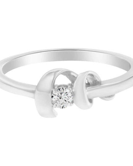 10K White Gold Diamond Promise Ring (1/10 Cttw, H-I Color, SI2-I1 Clarity)