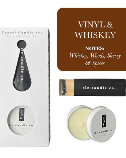 Travel Candle with Matches - V & W