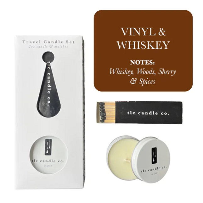 Travel Candle with Matches - V & W