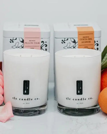 "Lazy Summer Days" Pillow Talk and Costa Del Azahar Luxury 2-Wick Soy Candle Gift Sets