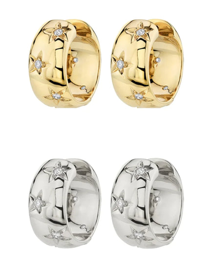 Star Huggie Earrings