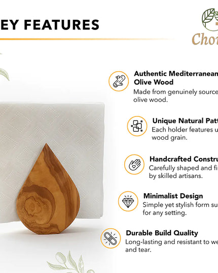 Olive Wood Napkin Holder