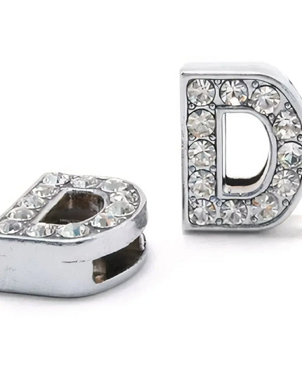 Pavé Letters -Silver Charms