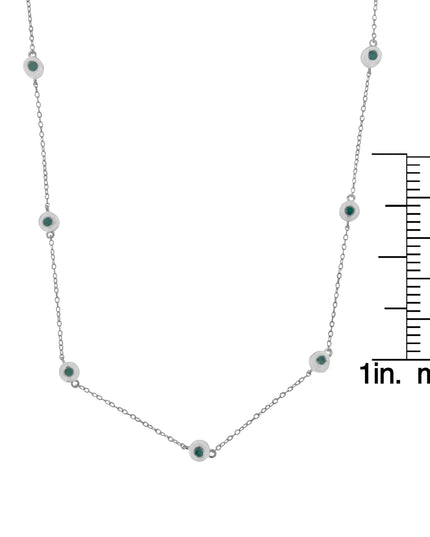 Sterling Silver Treated Diamond By Yard Necklace (3/4 cttw, Blue Color, I2-I3 Clarity)
