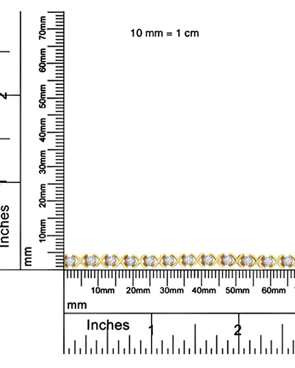 10K Yellow Gold Plated Sterling Silver 1 cttw Diamond Link Bracelet (J-K Clarity, I1-I2 Color) - Size 7"