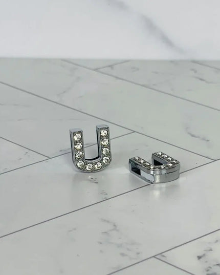 Pavé Letters -Silver Charms