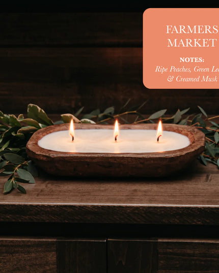 3-Wick Dough Bowl Soy Candle - Farmer's Market