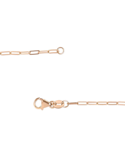 Unisex Solid 14K Gold 1.5mm Paperclip Chain Necklace - Choice of Length and Metal Color