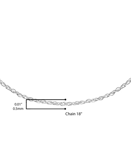 10K Gold 0.5 mm Slender & Dainty Fine Rope Chain Necklace