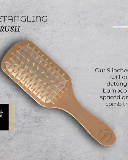 Natural Wooden Detangling Hair Brush