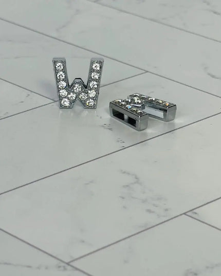 Pavé Letters -Silver Charms