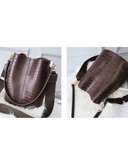 Blake Shoulder Bag -Chocolate Croc