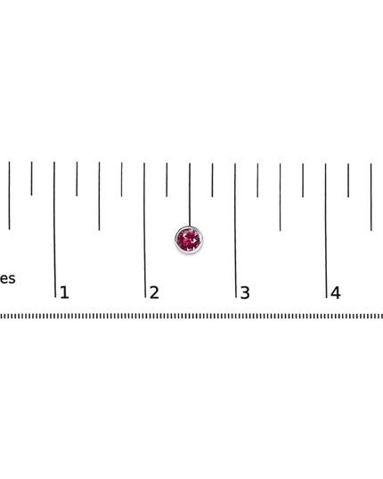 .925 Sterling Silver 6MM Bezel Set Created Gemstone Solitaire Stud Earrings