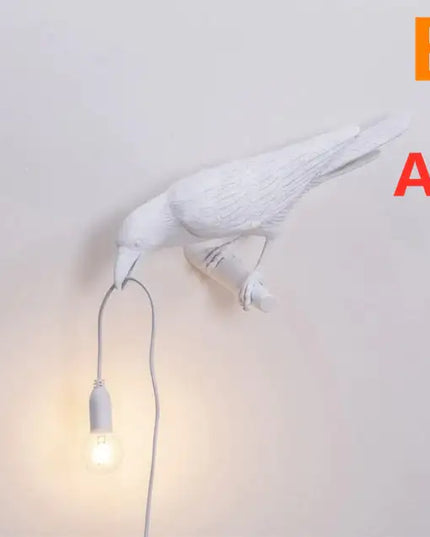 Resin Bird Wall Lamp Decoration