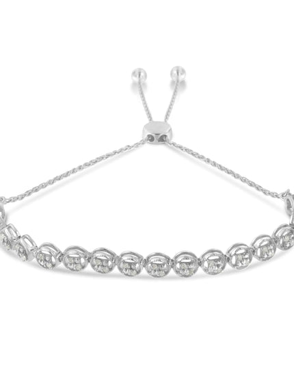 Sterling Silver Diamond Bolo Bracelet (0.25 cttw, I-J Color, I3 Clarity)