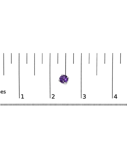 .925 Sterling Silver 3.5 MM Created Birthstone Solitaire Stud Earrings - Choice of Gemstone
