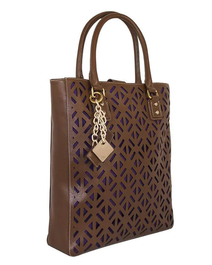 Luminous Leather Bag - Chocolate