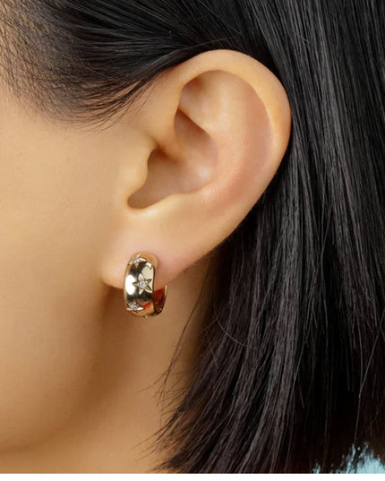 Star Huggie Earrings