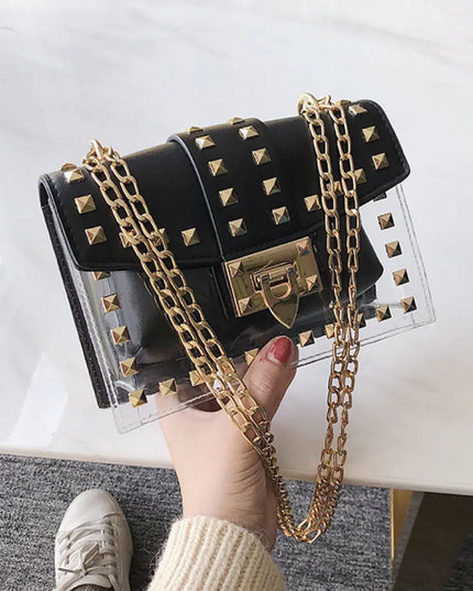 Betty Shoulder Bag -Clear/Black
