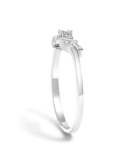 .925 Sterling Silver Diamond Accent "MOM"  Ring (J-K Color, I2-I3 Clarity)