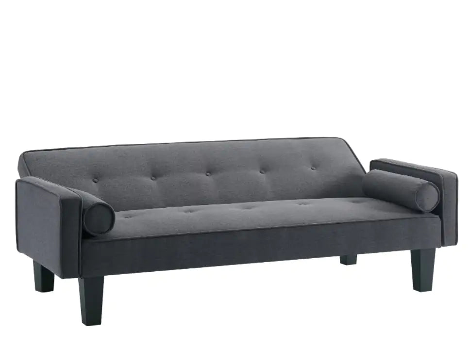Fabric Loveseat Sofa with Pillows – Button Tufted Design, Stylish Pull-Point Accent for Living Room