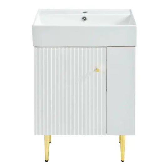21.6-Inch White Bathroom Vanity