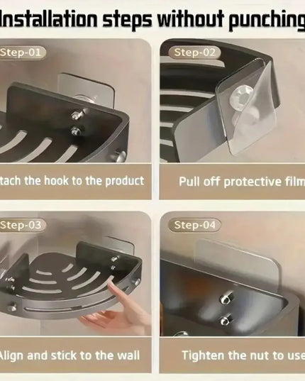 2-Tier Space-Saving Corner Shower Caddy Organizer