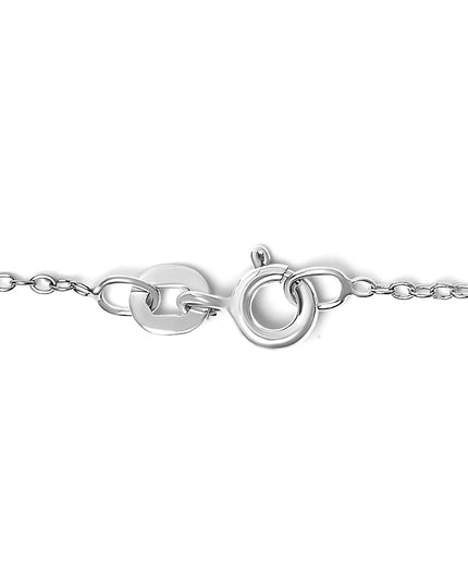 .925 Sterling Silver Diamond Accent MOM Charm Bracelet (J-K Color, I2-I3 Clarity) - 7" Inches