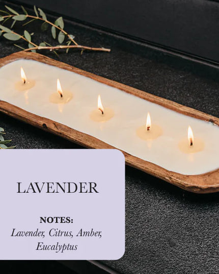 5-Wick Dough Bowl Soy Candle - Lavender