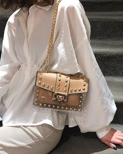 Betty Shoulder Bag -Clear/Tan