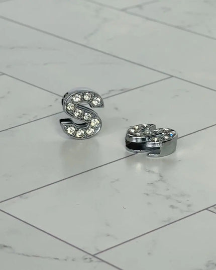 Pavé Letters -Silver Charms