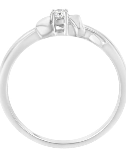 10K White Gold Diamond Promise Ring (1/10 Cttw, H-I Color, SI2-I1 Clarity)