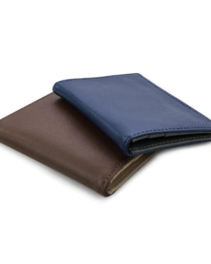 Micro Leather Wallet- Chocolate/Tan