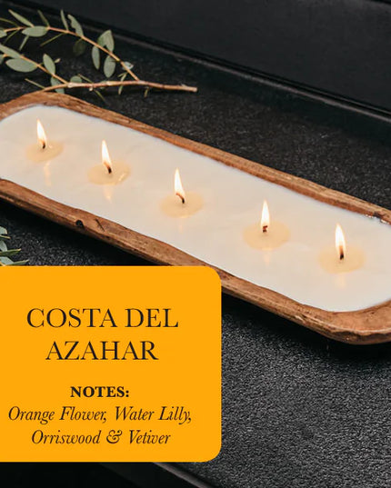 5-Wick Dough Bowl Soy Candle - Costa Del Ahazar