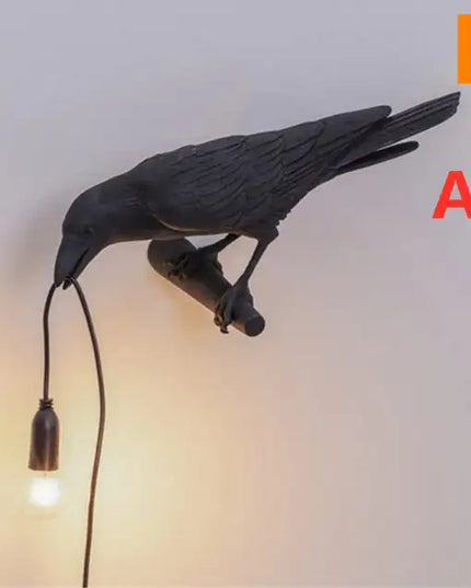 Resin Bird Wall Lamp Decoration