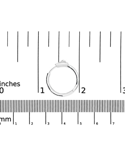 .925 Sterling Silver 1/3 Cttw Inside Out Blue Treated Diamond 1MM Wide Hoop Earrings (Blue Color, I2-I3 Clarity)