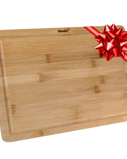 Bamboo Cutting Board 15x10 Inch With Juice Groove And Handles
