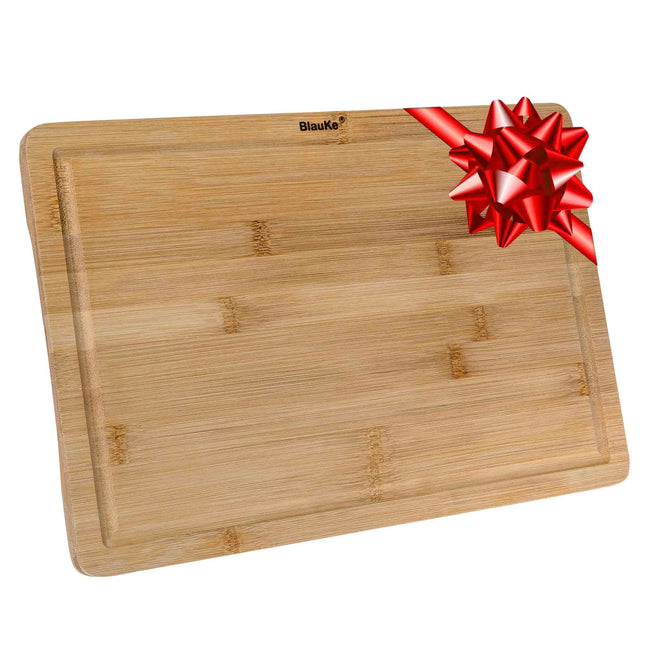 Bamboo Cutting Board 15x10 Inch With Juice Groove And Handles