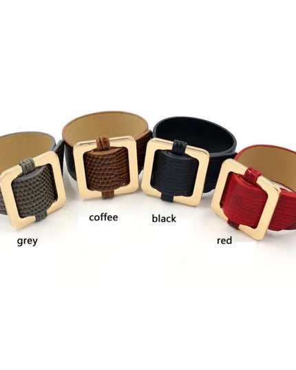 Square-Lock Bracelet -Black