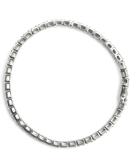 .925 Sterling Silver 1/10 Cttw Diamond 7.25" Link Bracelet (I-J Color, I2-I3 Clarity)