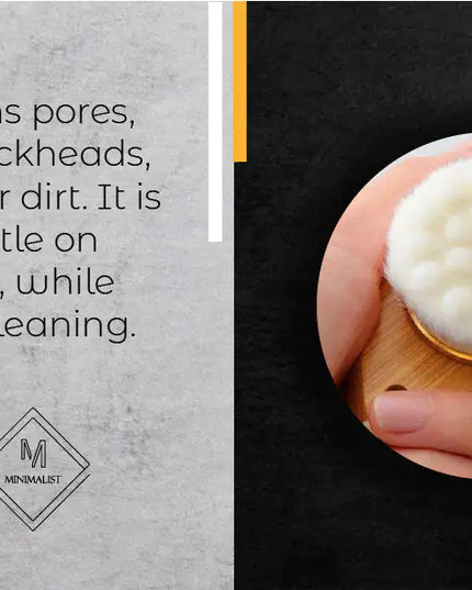 Facial Brush with Bamboo Handle
