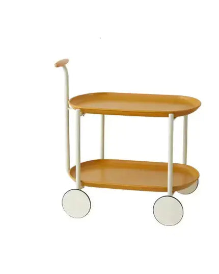 Small Movable Coffee Table Storage Cart, Double-layer, Modern Sofa Side Table