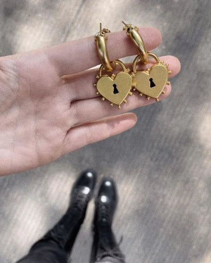 Locked Heart Earrings
