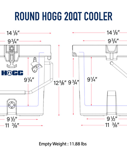20QT ROUND HOGG COOLERS