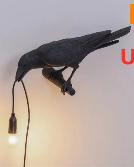 Resin Bird Wall Lamp Decoration